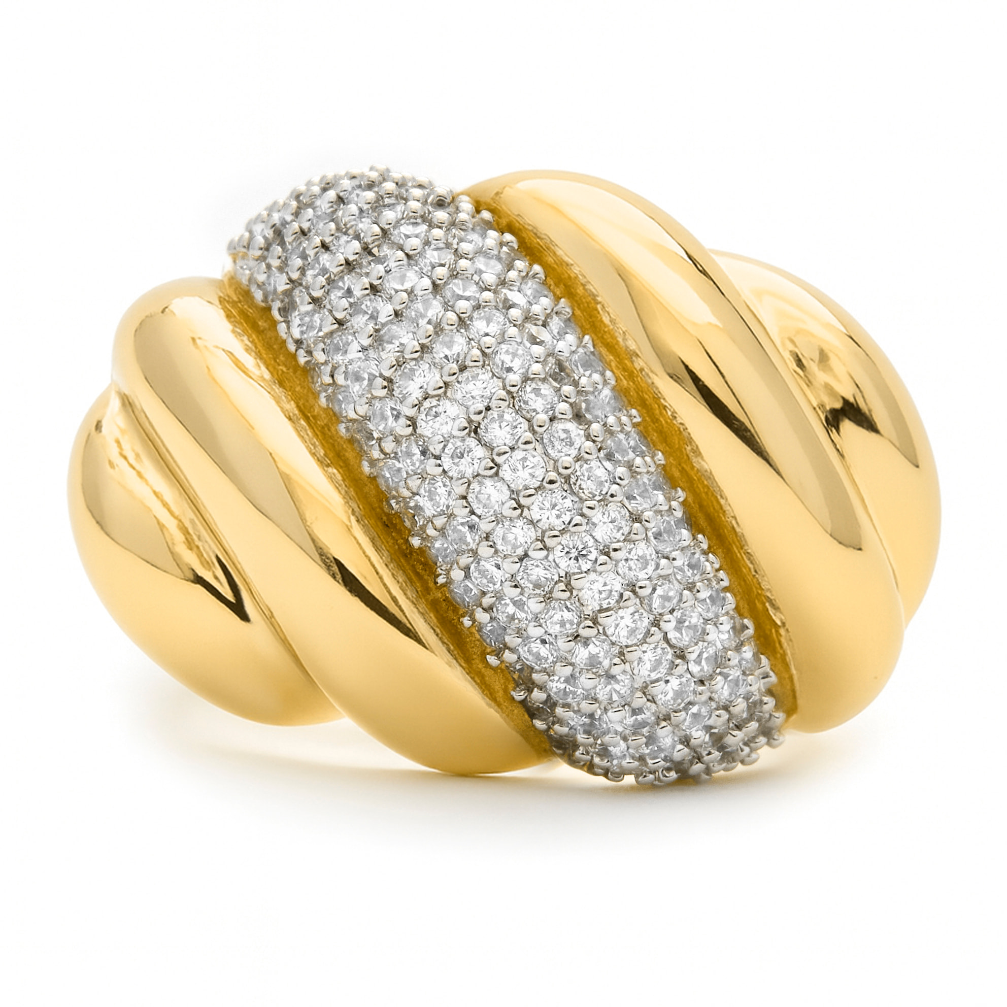 Anillo Lyssi acabado oro amarillo 18k
