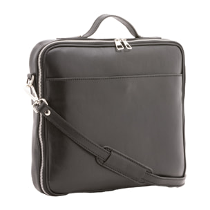 Borsa a mano  unisex In Vera pelle Made in Italy 38x32x6 cm