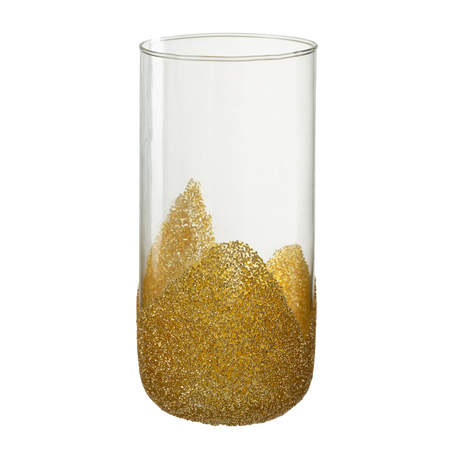 J-Line bougeoir Strass - verre - transparent/or - large