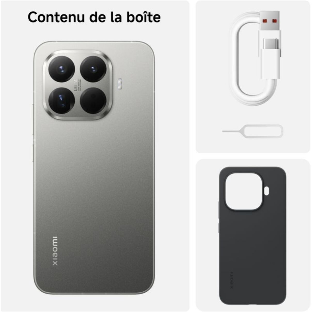 Smartphone XIAOMI 15T Pro concu avec Leica 512Go Gris