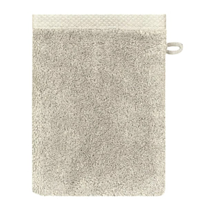Gant de toilette pur coton 550 g/m² uni ivoire Elea ivoire
