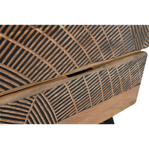 Cómoda de Madera de Acacia 125 Cm Estilo Rústico Moderno