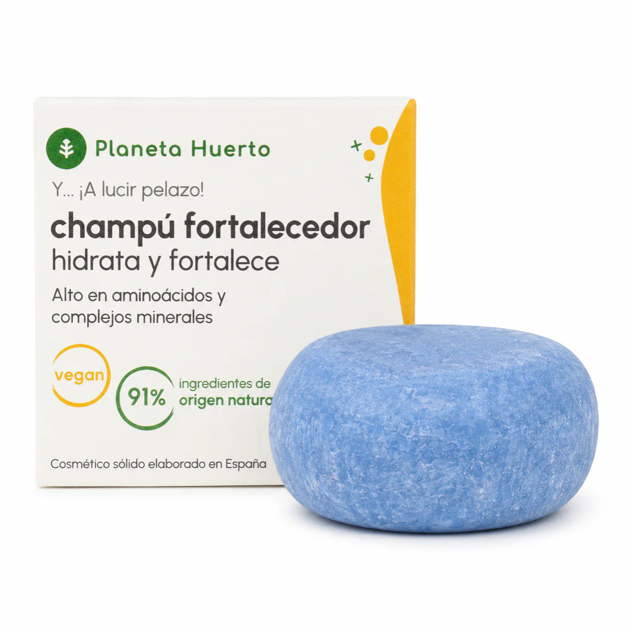 Champú sólido Fortalecedor con Aminoácidos Planeta Huerto 85 g