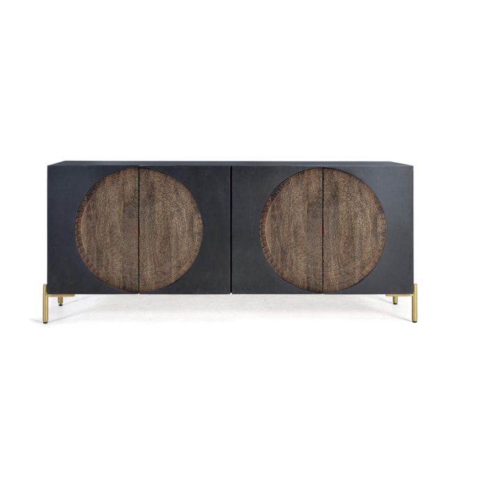 Aparador de Madera de Mango Estilo Rústico Étnico