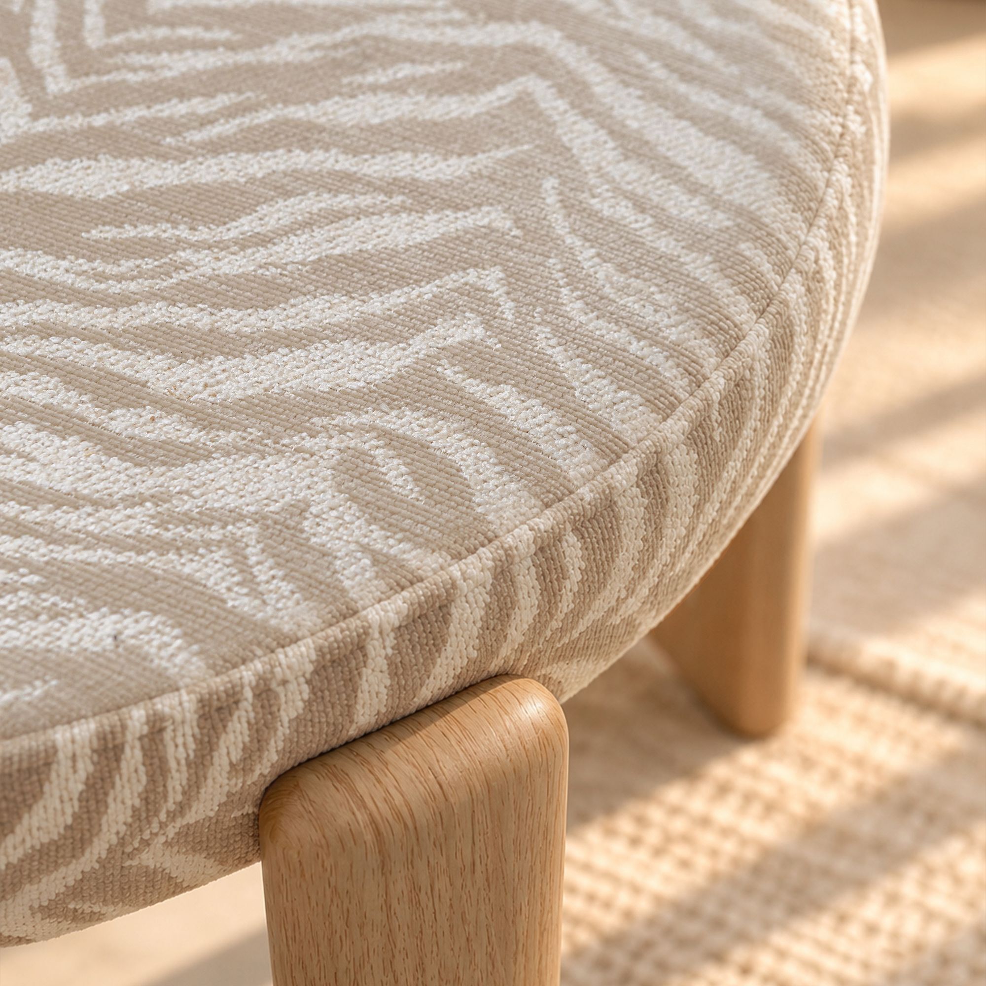 Lot de 2 chaises de table en métal effet bois et tissu zébré LILY