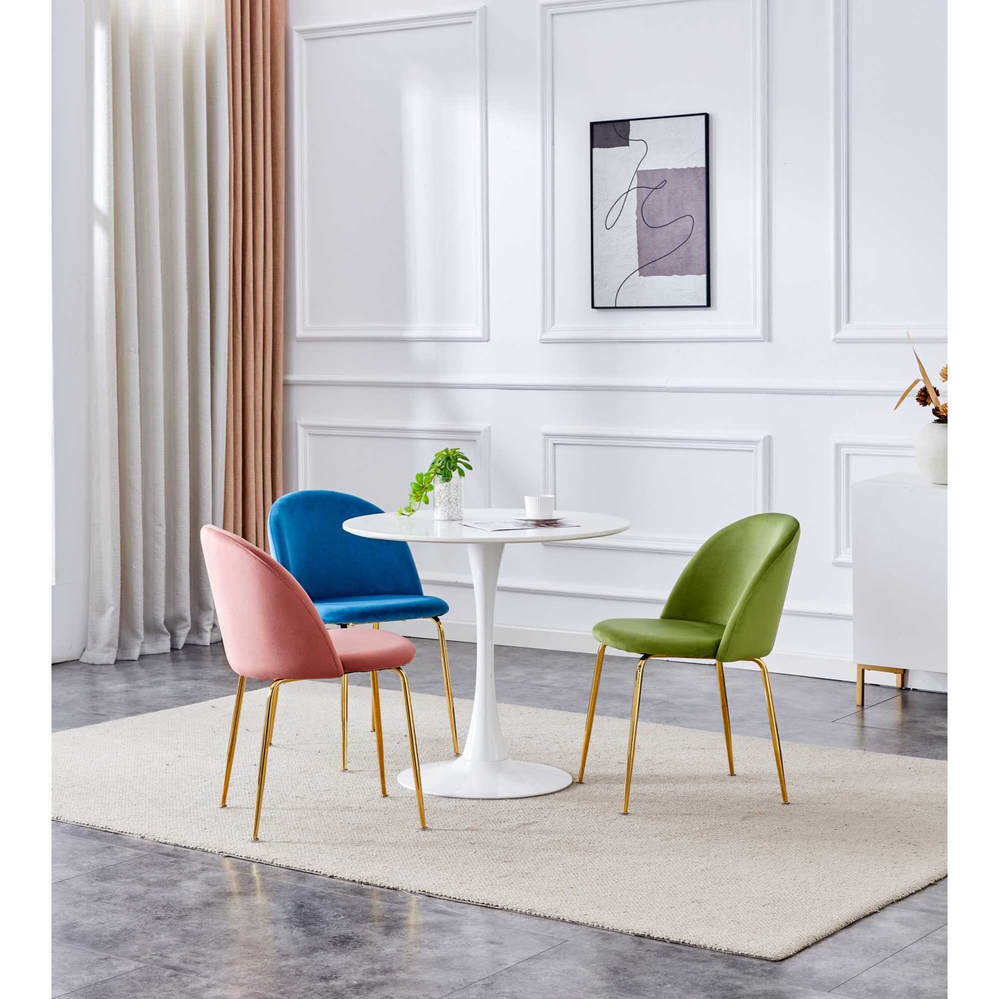 Sedia Sammi Vacchetti in velluto rosa antico con struttura oro cm50x57h77,5