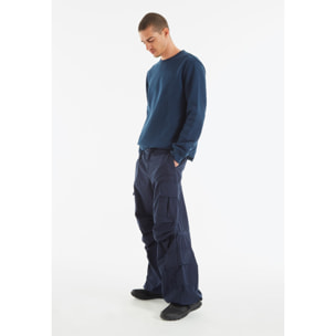 Pantaloni cargo con doppie tasche e coulisse intermedia