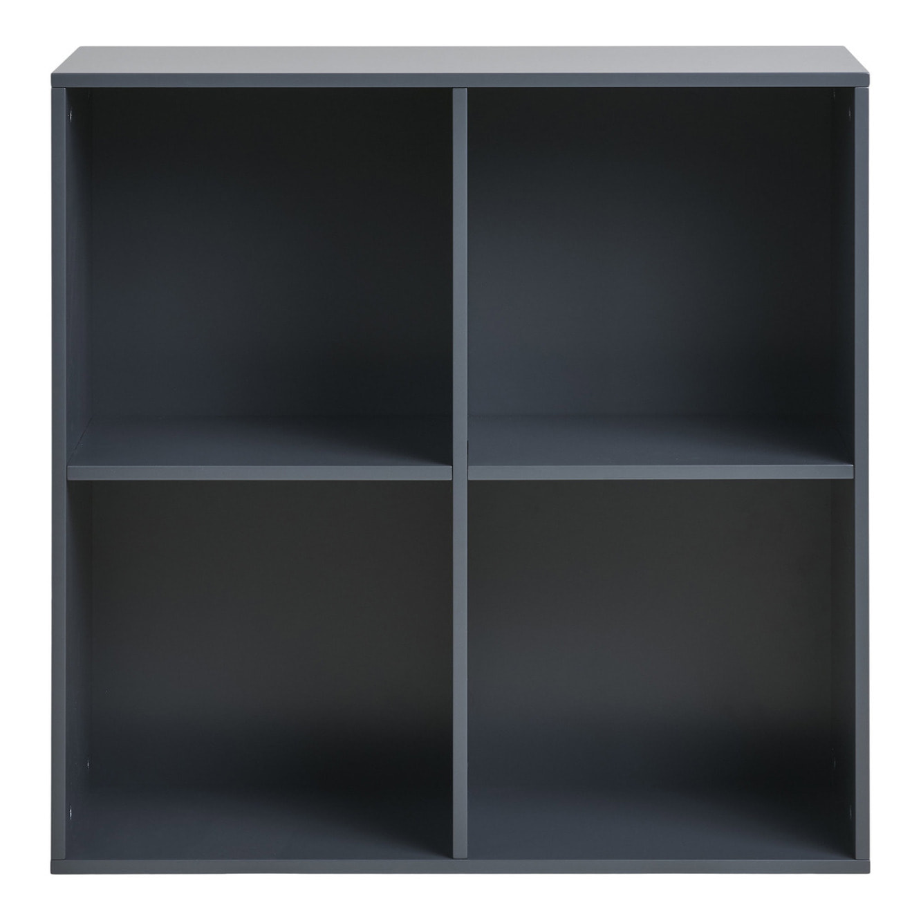 Scaffale da parete Horne a 4 vani in legno grigio scuro 69×30×69 cm