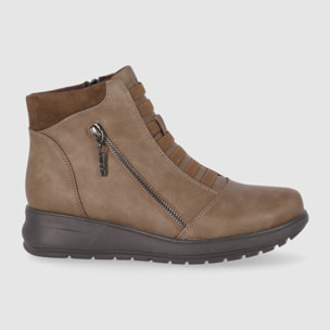 Botines - Taupe - Tacón: Bajo