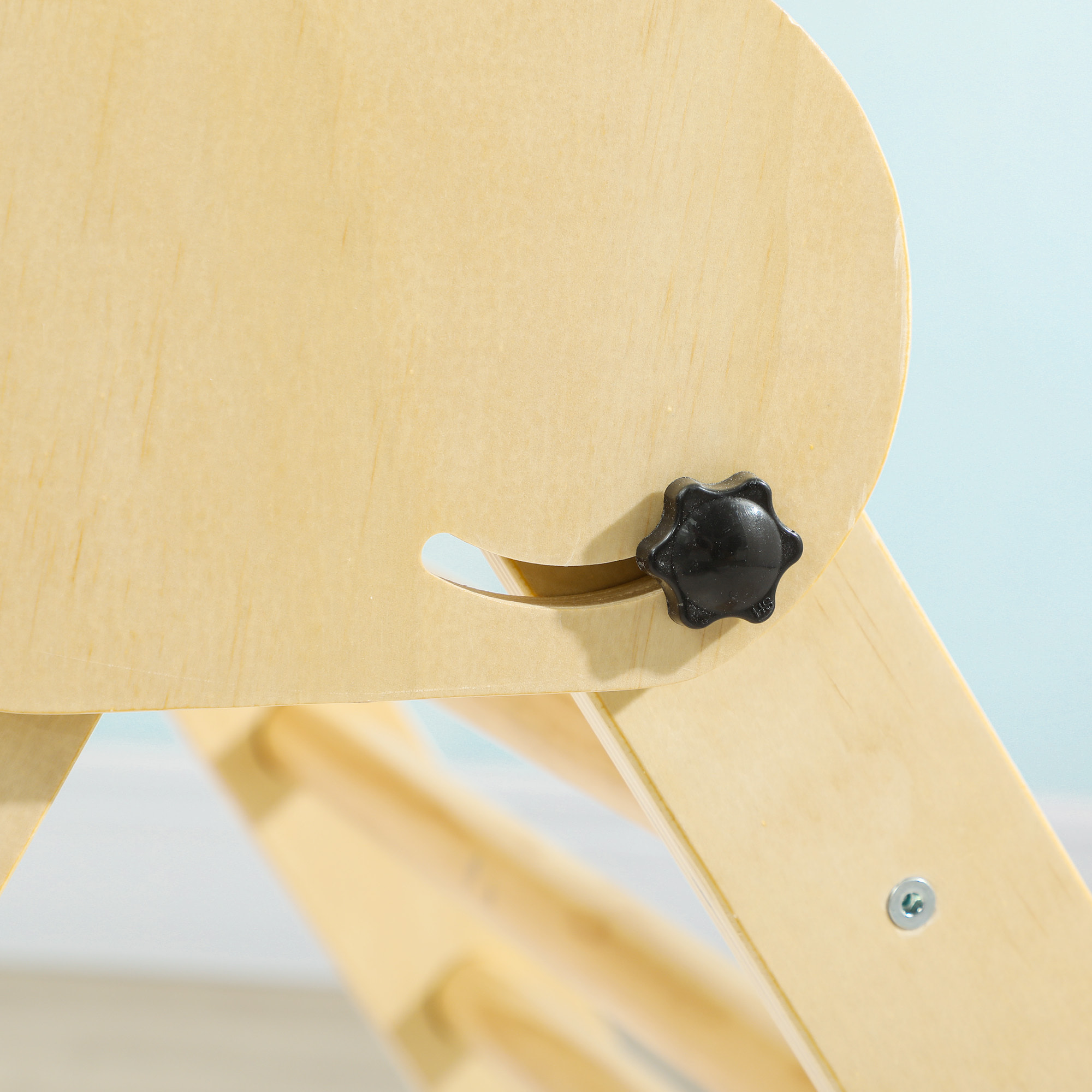 Triángulo de Escalada de Madera Plegable Escalada para Niños de 18-48 Meses para Cultivar Habilidades de Equilibrio y Coordinación para Interior 82x66 cm Natural