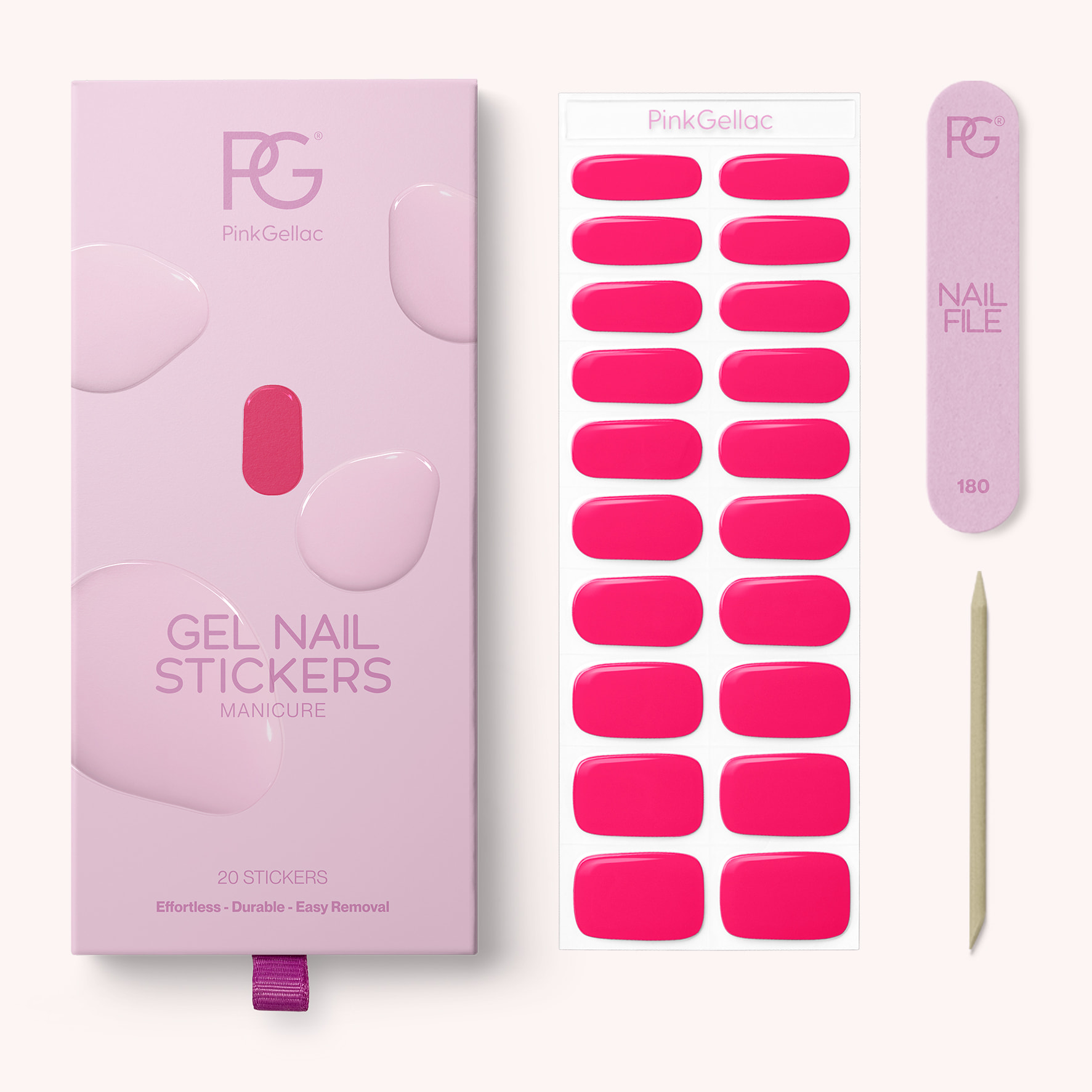 Stickers gel - 0023 Rosy Red