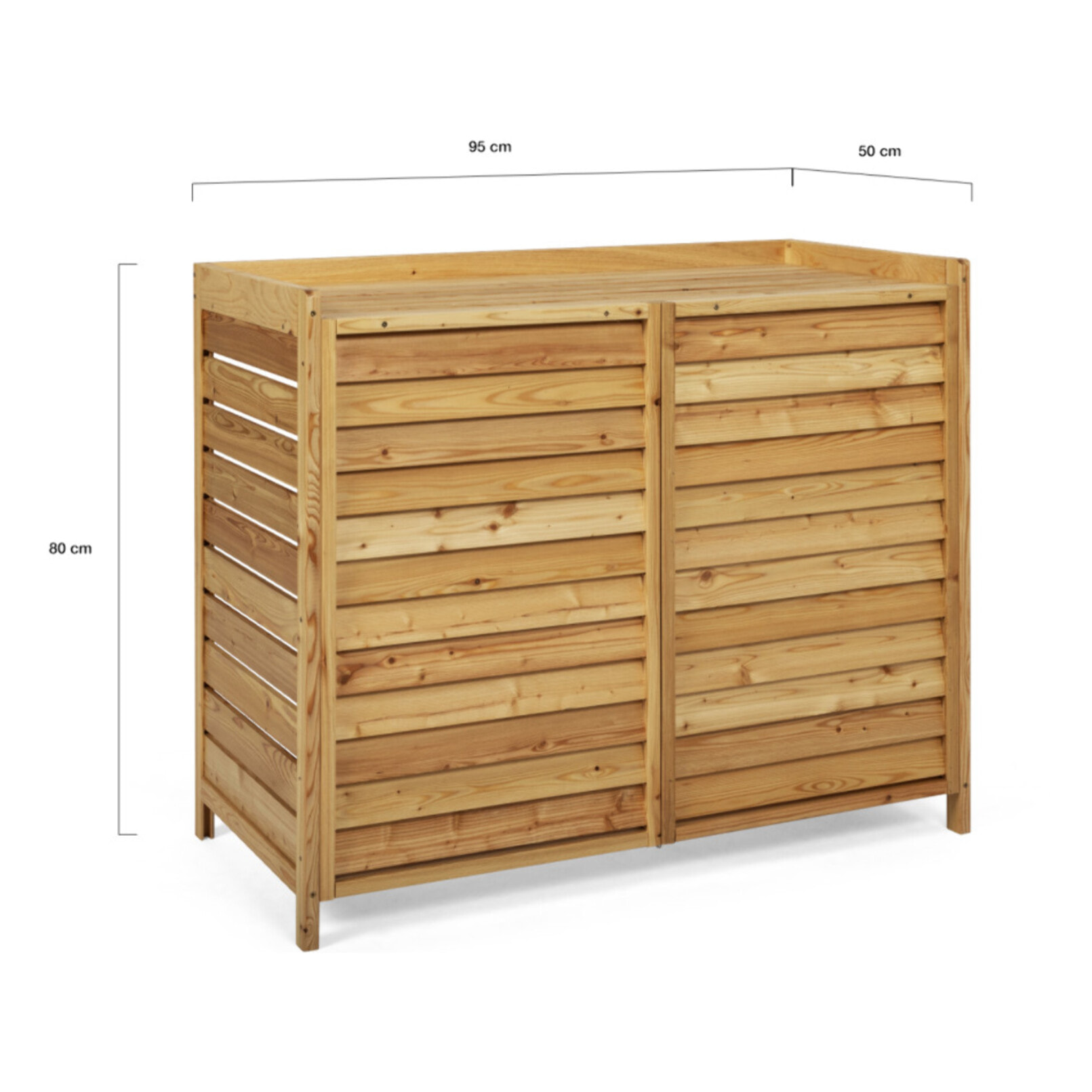 Cache climatisation extérieur en bois