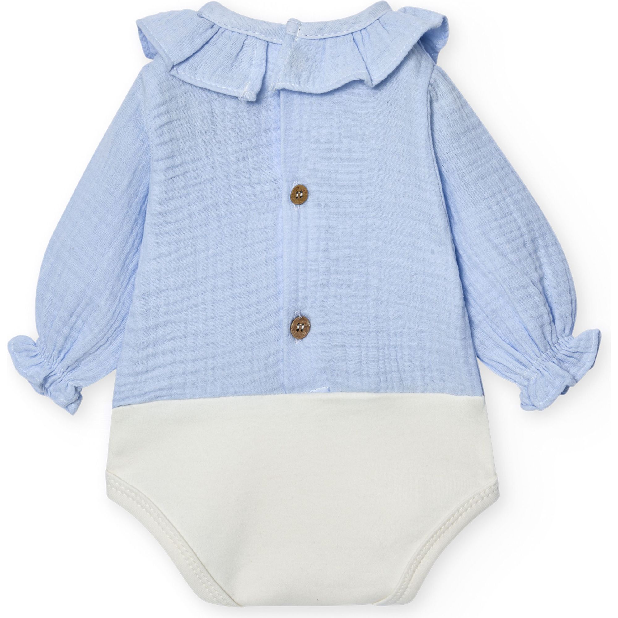 Body bebé manga larga cuello bambula