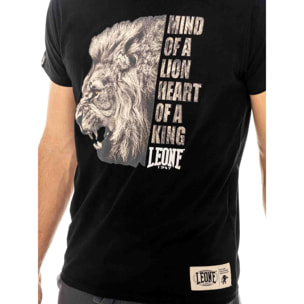 T-shirt uomo a manica corta in cotone, stampa Leone 1947 Graphics