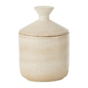 J-Line Pot Decoratif Olina Ciment Creme Large