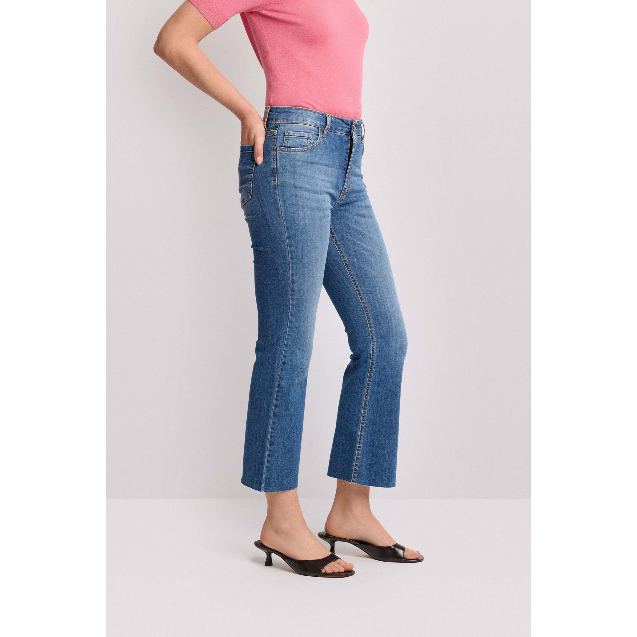 Kocca - Pantaloni in denim taglio kick flare Donna, Denim