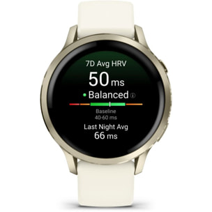 Montre sport GARMIN Venu 4 Beige/Lunar Or Silicone ivoir41mm