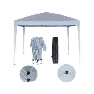 Tonnelle de jardin pliante "Svetlana 3" - 9 m² - 3 x 3 m - Blanc