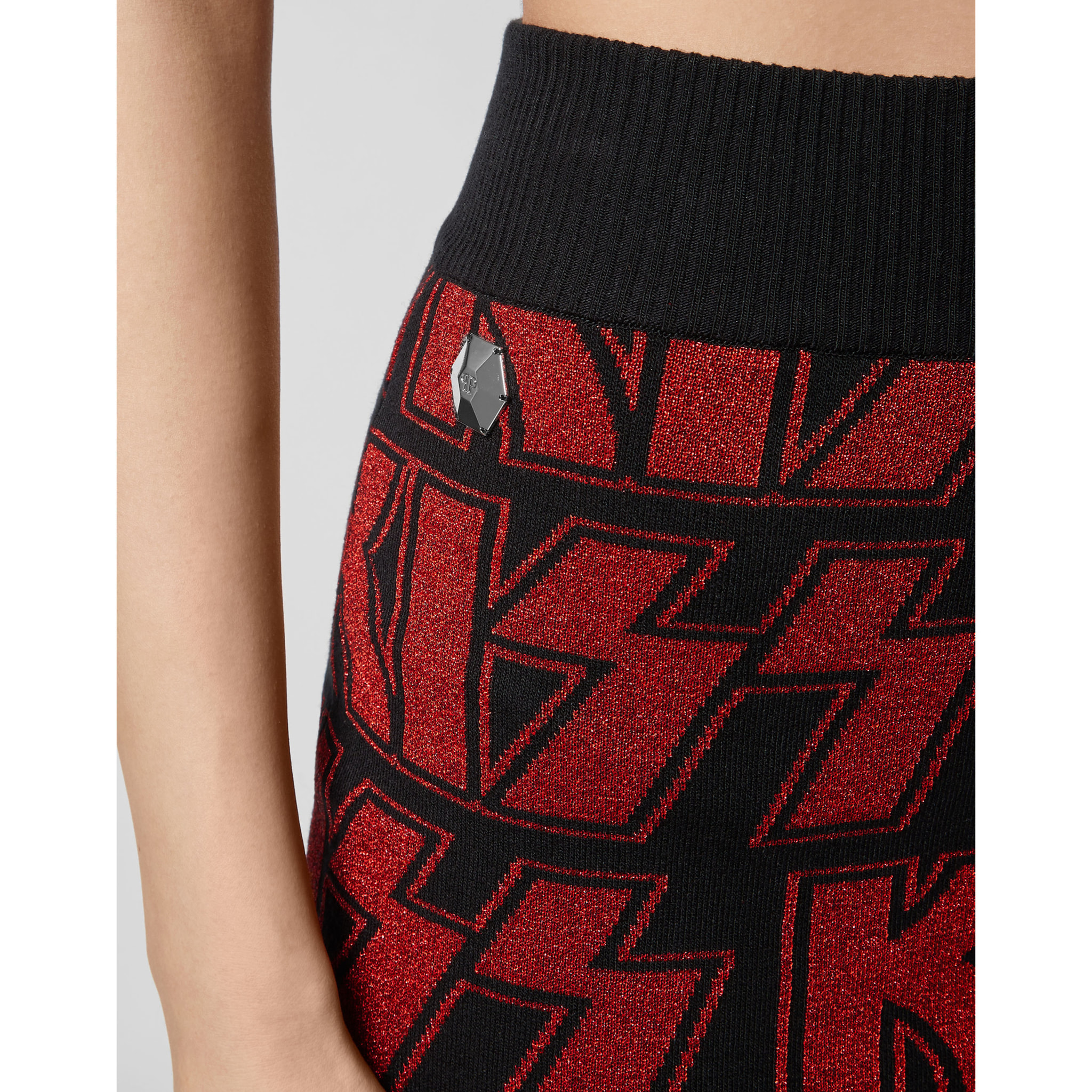 PHILIPP PLEIN Knit Compose Top+Skirt Rock band