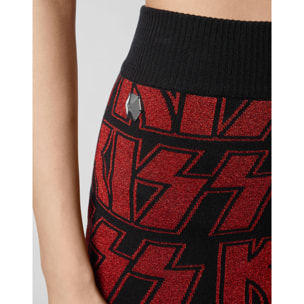 PHILIPP PLEIN Knit Compose Top+Skirt Rock band