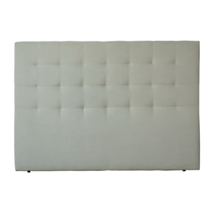 Tête de lit tapissée Neris -tableau de particules / mousse pu / textile-couleur bleu aigue-marine 165 x 120 x 6 cm