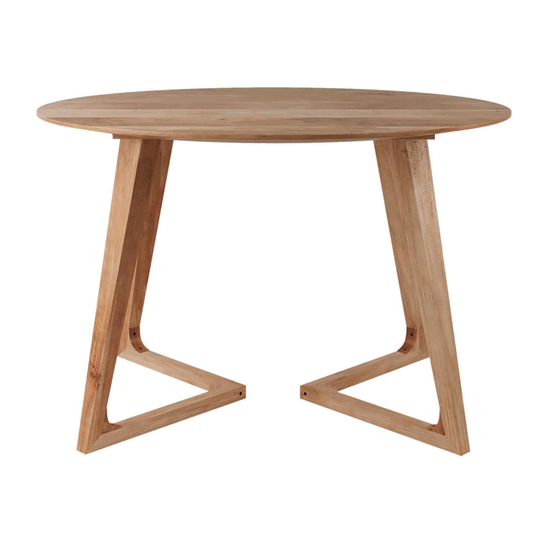 Table ronde 4 personnes en bois d'acacia D115 cm - Iguana