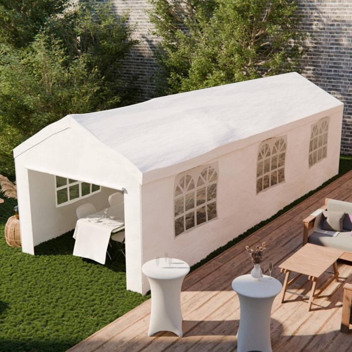 Tente de réception - Burdigala 3x9m -  Blanc. connecteurs métal. tente de jardin idéale pour réception à utiliser comme pavillon. chapiteau ou tonnelle