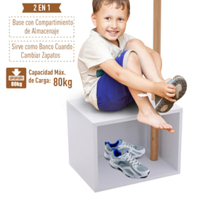 Perchero de Pie Tipo árbol de Bambú 40x30x180cm