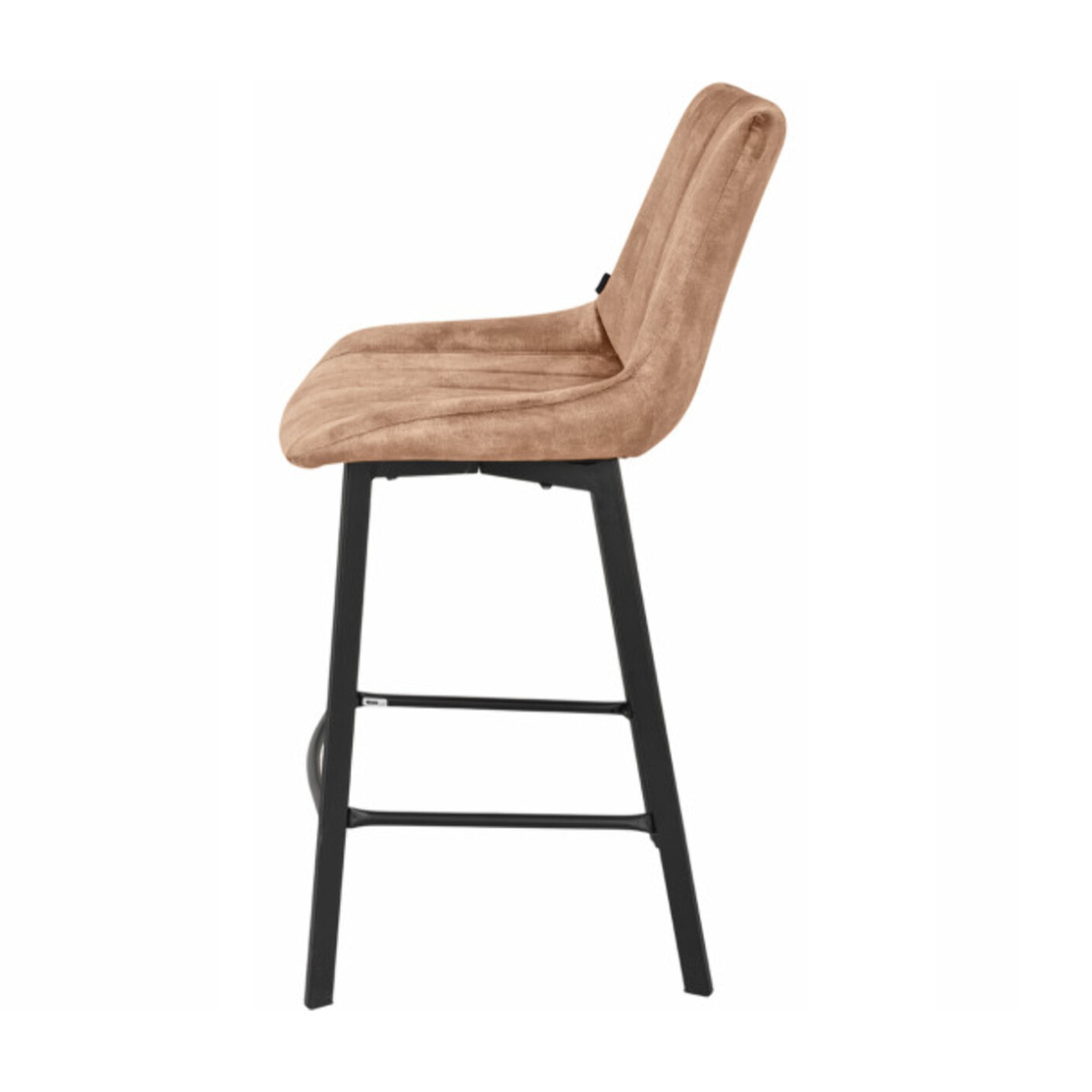 Tabouret de bar rembourré et capitonné en velours - EMMA 2