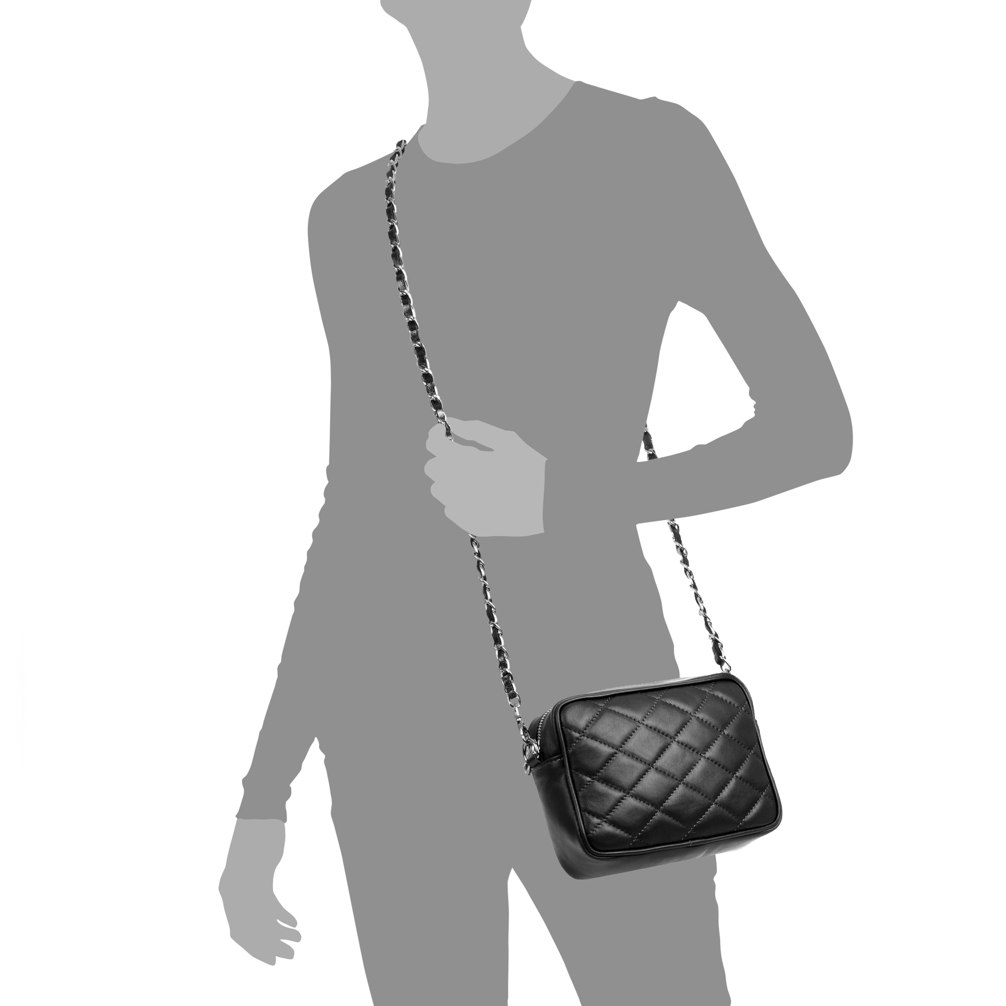 Cleopatra Borsa a spalla Donna. Pelle autentica Sauvage Trapuntata.