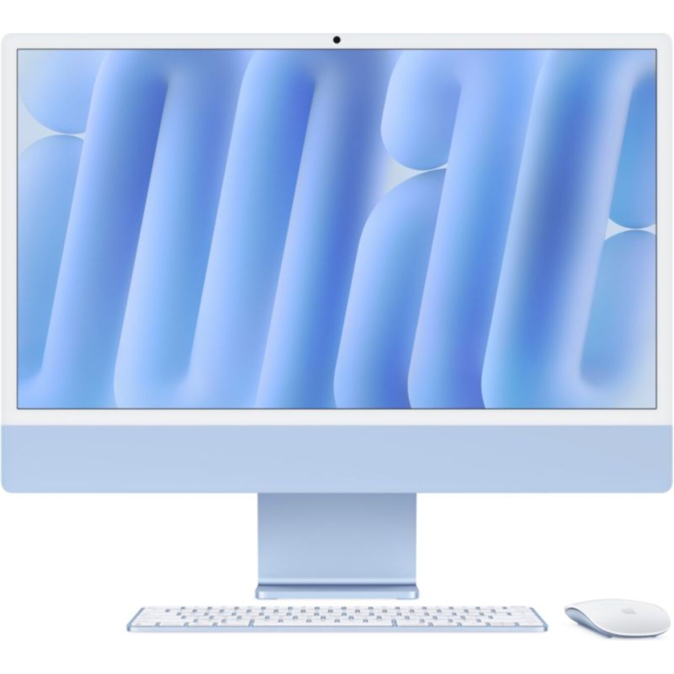 Ordinateur Apple IMAC 24" Ecran Retina 4,5K Puce M4 CPU 10 / GPU 10 coeurs Mémoire RAM 24Go Stockage 512Go SSD Bleu