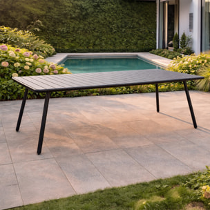 EVORA Table de jardin 10/12 places 234cm gris foncé