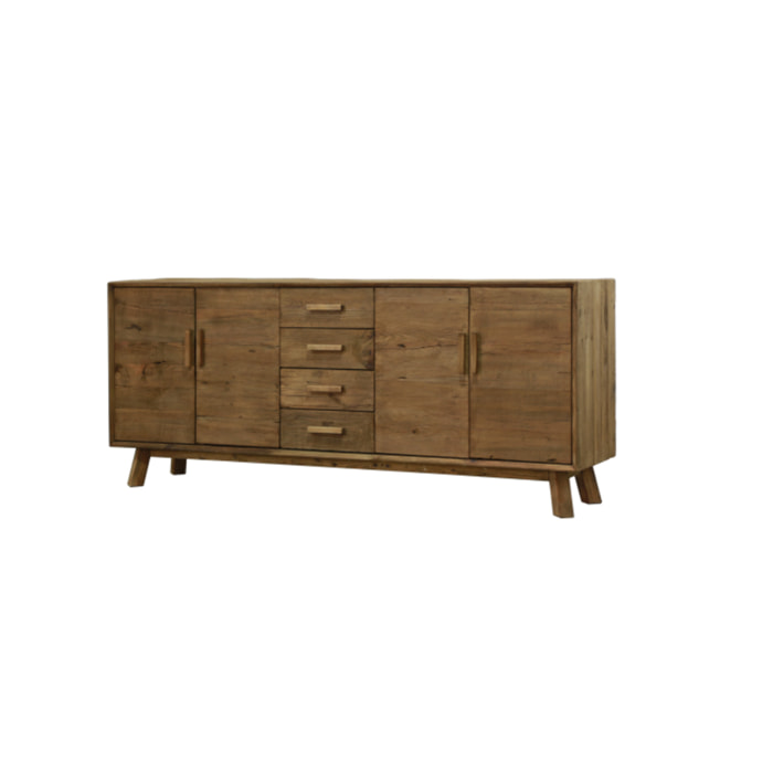 Buffet bahut 4 portes et 4 tiroirs en pin recyclé - ORIGIN