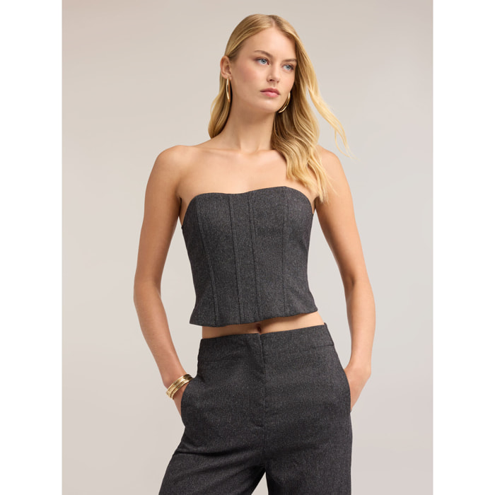 Motivi - Bustier in tinto filo - Grigio