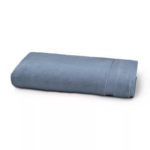 Drap de douche pur coton 550 g/m² uni bleu Elea bleu ardoise