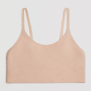 Reggiseno senza ferretto beige senza imbottitura
