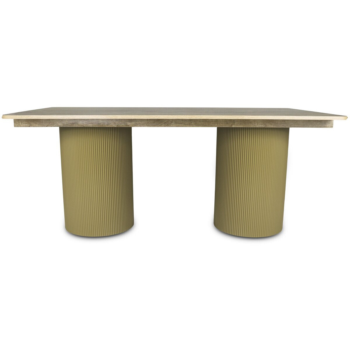 Table à manger ovale en bois "Zénith" - 180 cm - 8 places - Beige