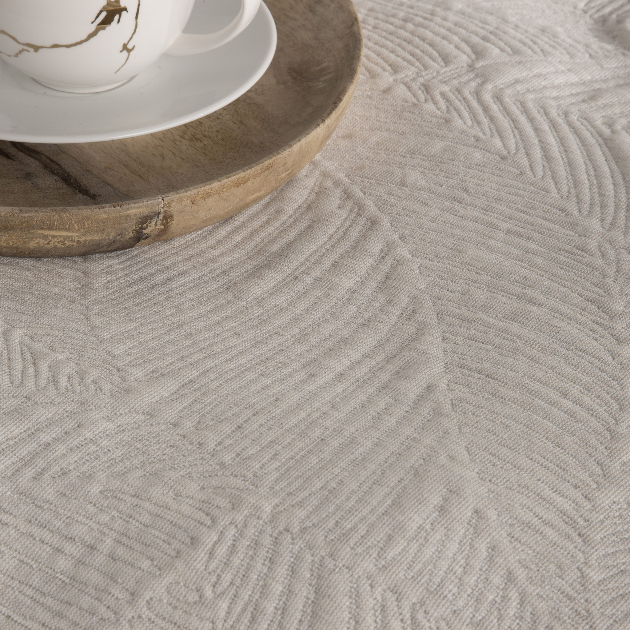 Colcha Jacquard algodón Adriel Beige