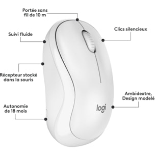 Pack LOGITECH MK295 Silent Wireless Combo White