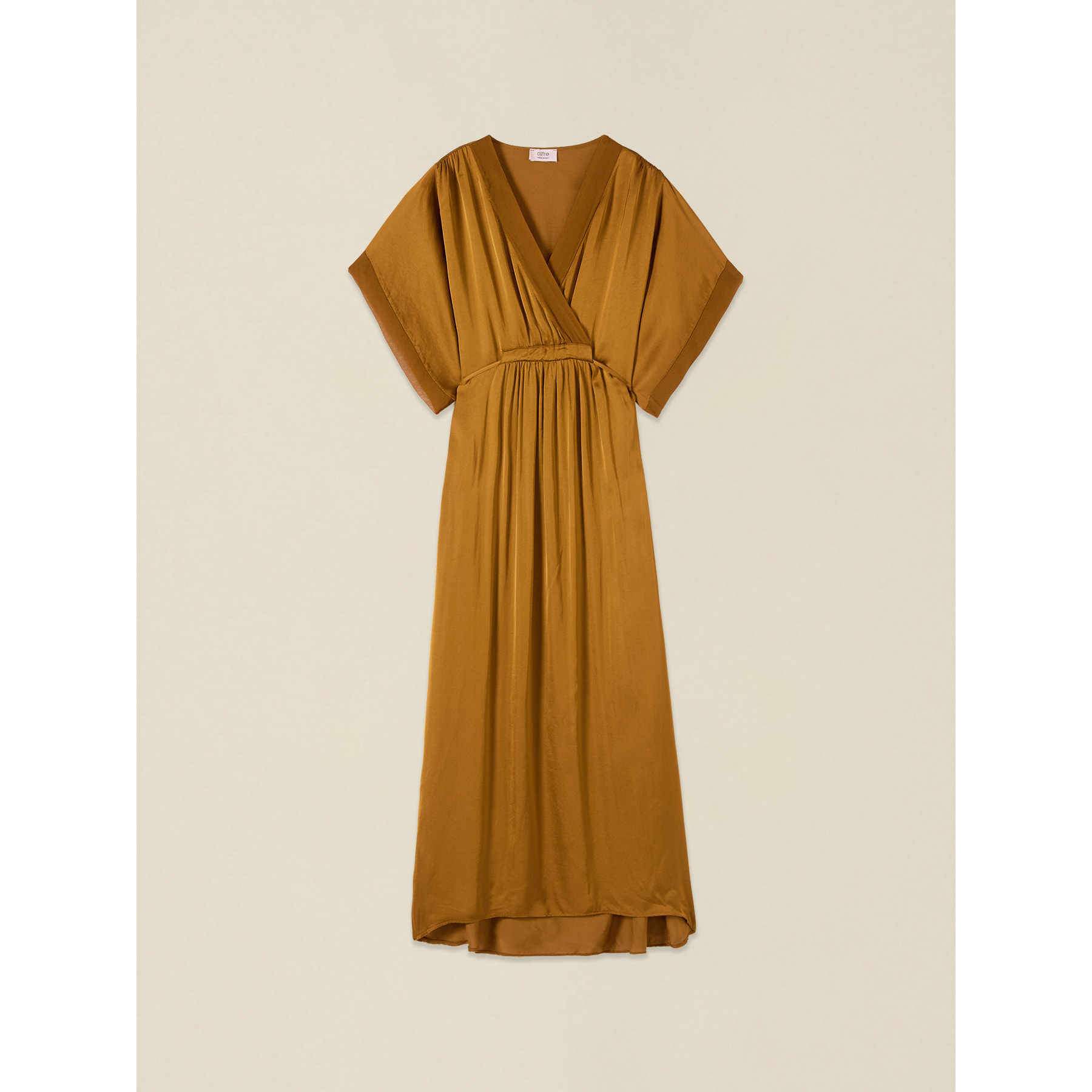 Oltre - Vestido largo de satén - Oro