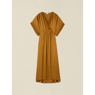 Oltre - Vestido largo de satén - Oro