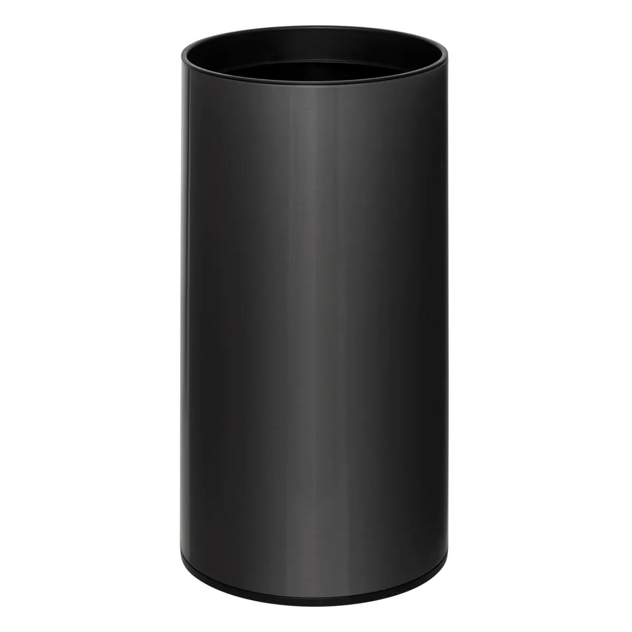 Poubelle automatique "Delta" en métal noir 40L