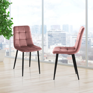 Tomasucci Lot de 4 Chaises FAFFY PINK