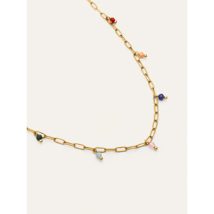 Collana Chic Dancing Stones Acciao Placcato Oro