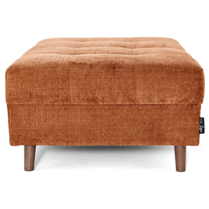 Rune - pouf en velours texturé - Rouille