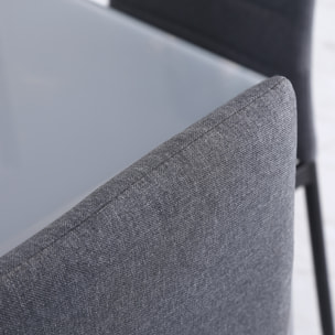 Lot de 4 chaises de salle à manger design tissu gris