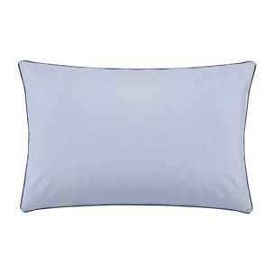 Taie d'oreiller imprimée en percale de coton, REFLETS, Bleu
