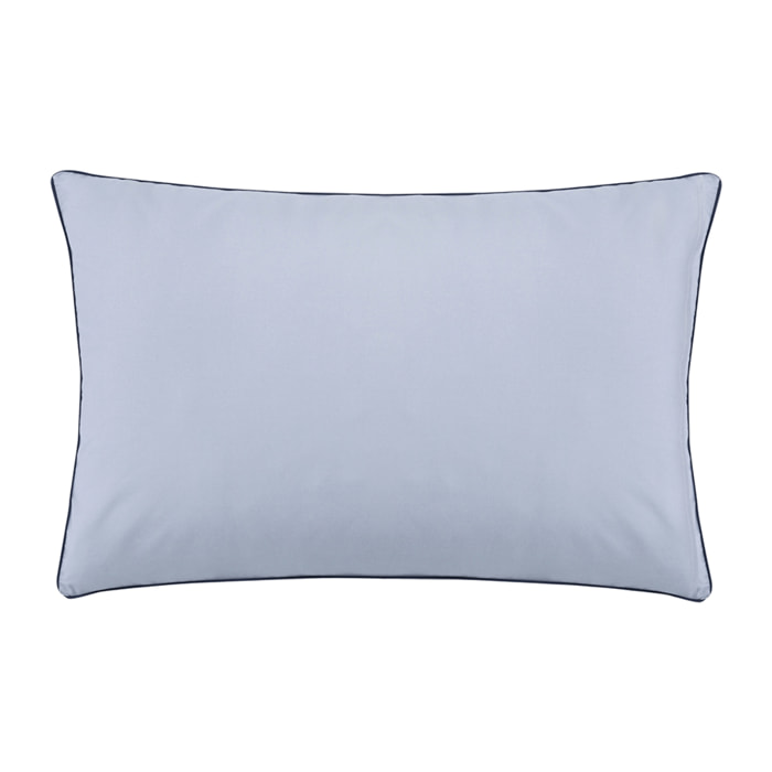 Taie d'oreiller imprimée en percale de coton, REFLETS, Bleu