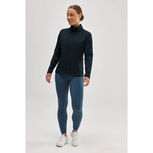 Giacca sportiva nera traspirante e aderente