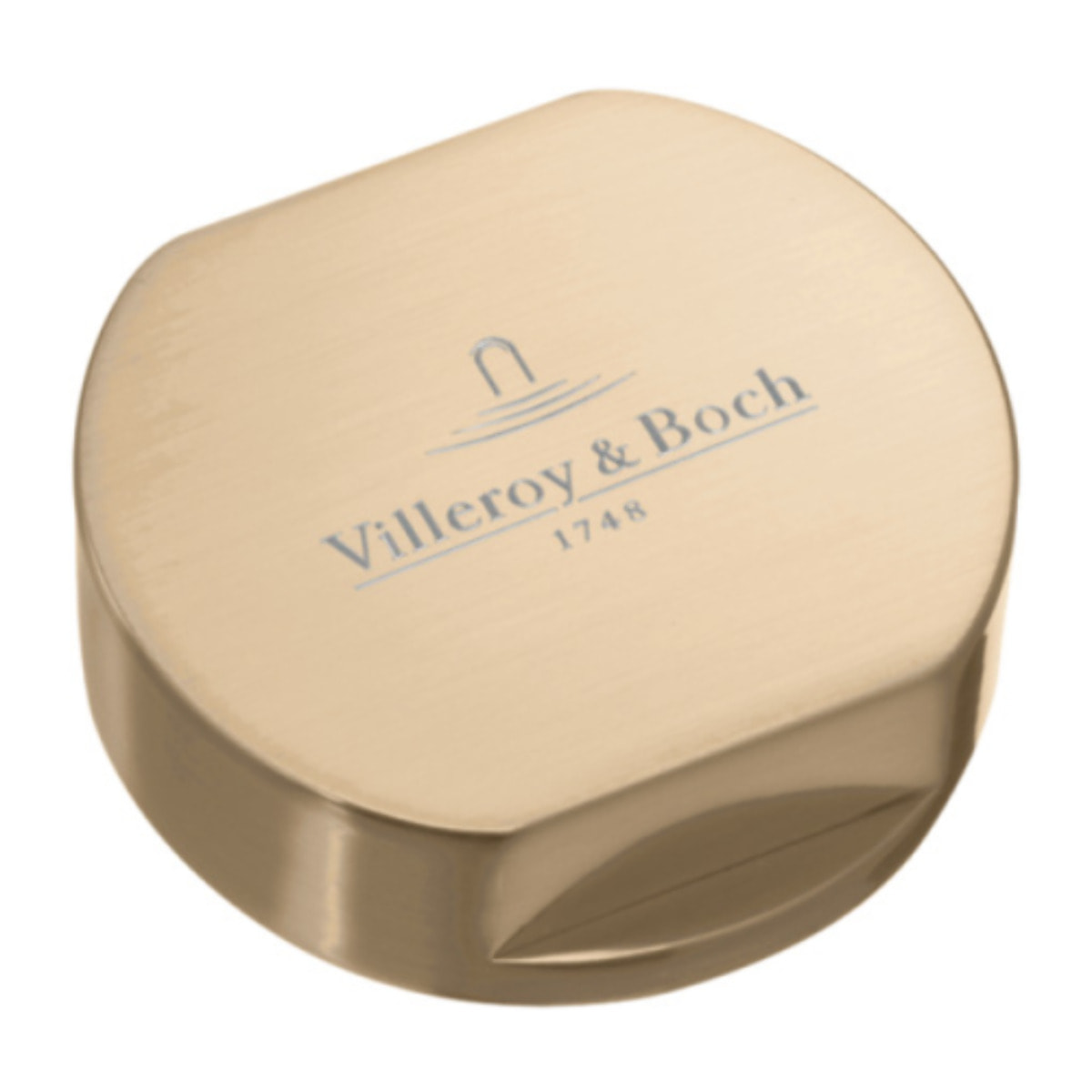 Bouton pour mécanisme 2 cuves, VILLEROY & BOCH en acier inoxydable finition or mat